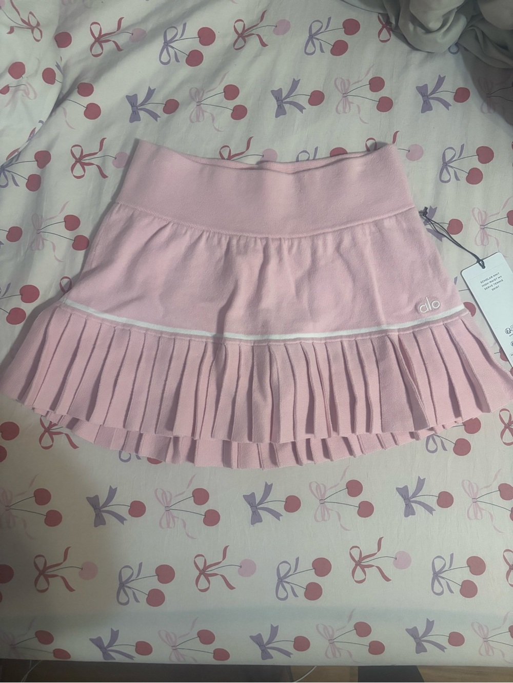 ALO Yoga Pink Pleated Mini Skirt - Picture 7 of 8